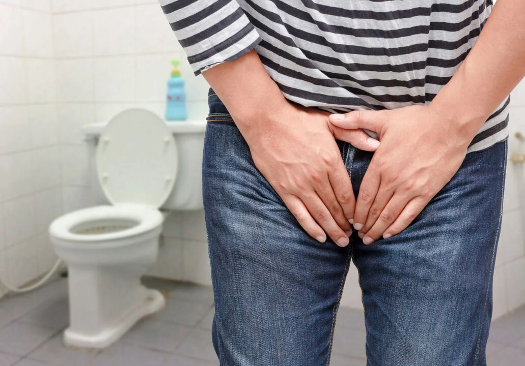 Cystitis in men with frequent urge to urinate and pain